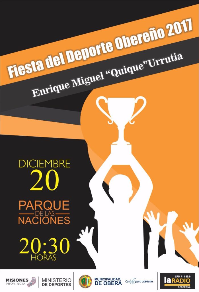 Hoy se reconocen a deportistas obereños en la 17° Fiesta del Deporte Obereño