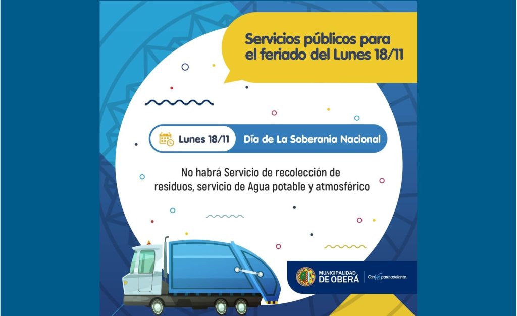 Servicios públicos para el lunes 18