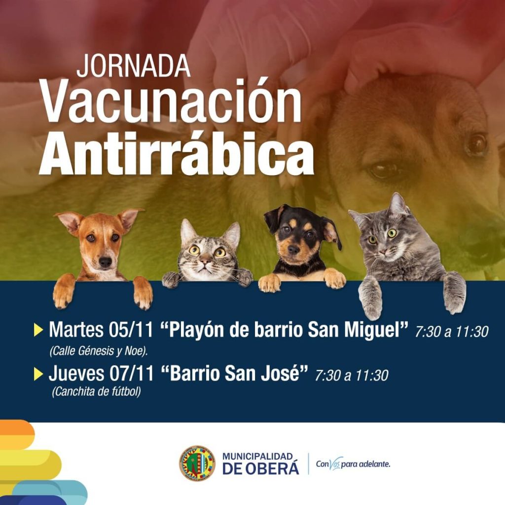 Vacunación antirrábica en San Miguel y San José