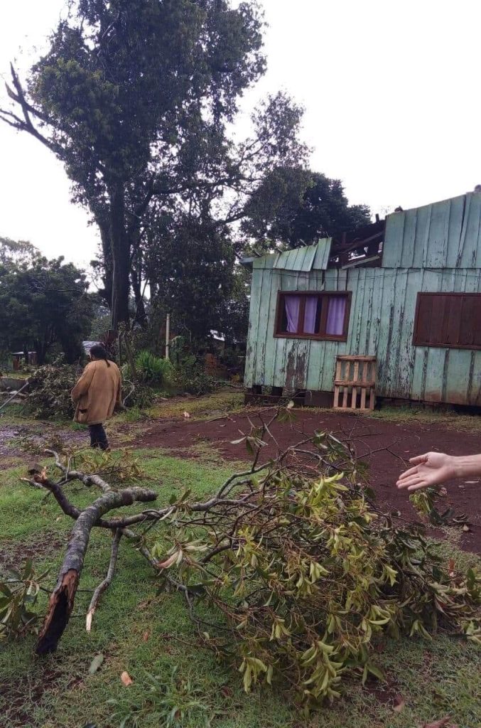 Perjuicios por lluvia y tormenta en zona centro