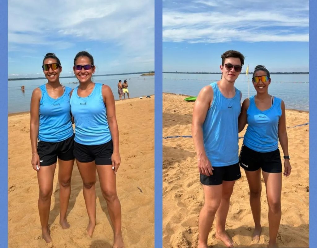 Sol Daneluk y Lucas Gross, flamantes árbitros nacionales de Beach Handball