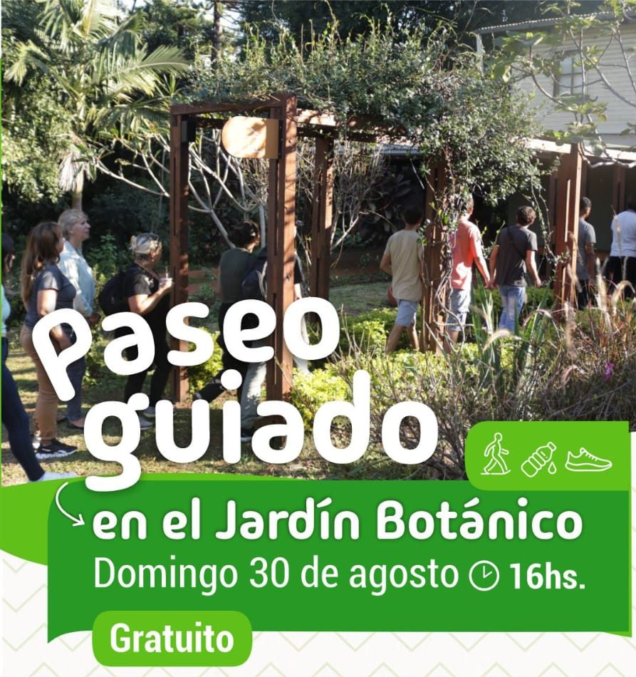 Paseo guiado gratuito: en el Jardín Botánico este domingo en Oberá