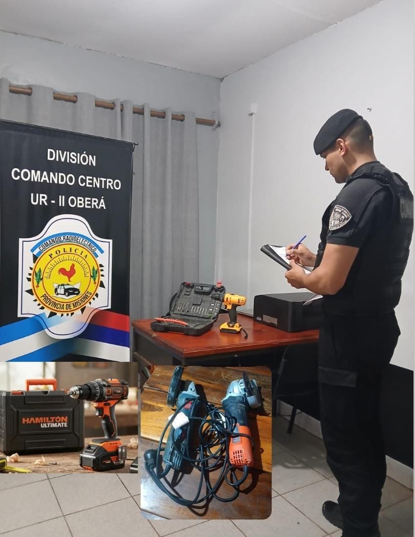 Recuperaron herramientas robadas de una obra en construcción de Oberá