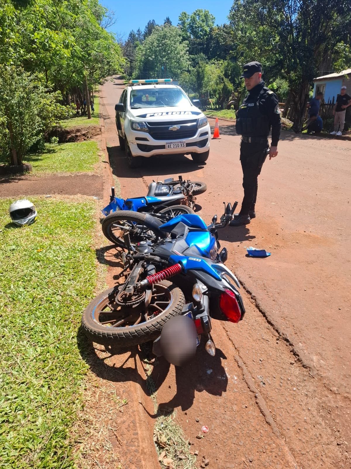 Dos siniestros viales dejaron tres motociclistas hospitalizados en Villa Bonita y Oberá