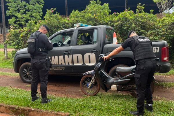 Retuvieron una motocicleta por maniobras peligrosas y falta de documentación en Villa Bonita