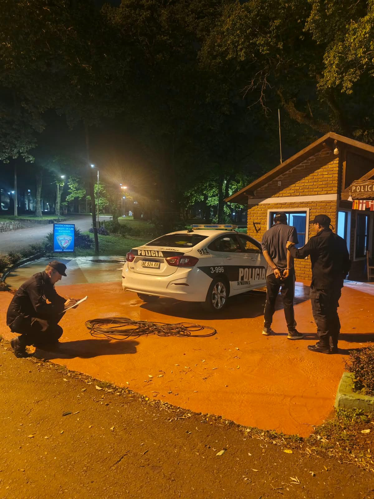 Detuvieron a un hombre acusado de robar cables en el Parque de las Naciones