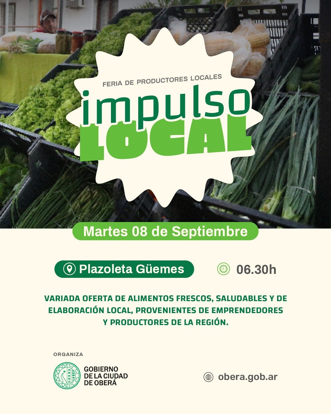 La Feria Impulso Local, se realizará el martes 8 de septiembre en la Plazoleta Güemes