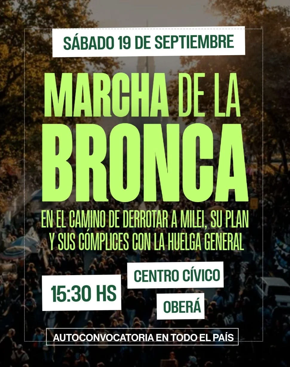 Marcha de la bronca en Oberá