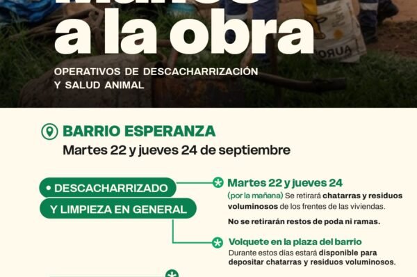 El barrio Esperanza tendrá un operativo de descacharrización y salud animal
