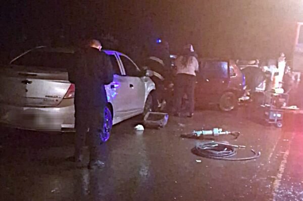 Cinco personas heridas tras un siniestro vial en Campo Grande