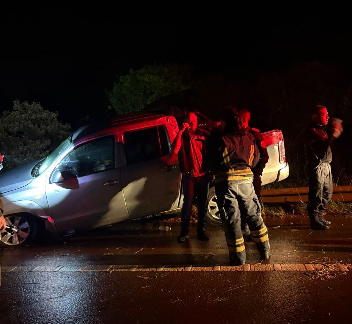 Despistó con su camioneta en la ruta 14 y chocó contra el guardarraíl en Oberá
